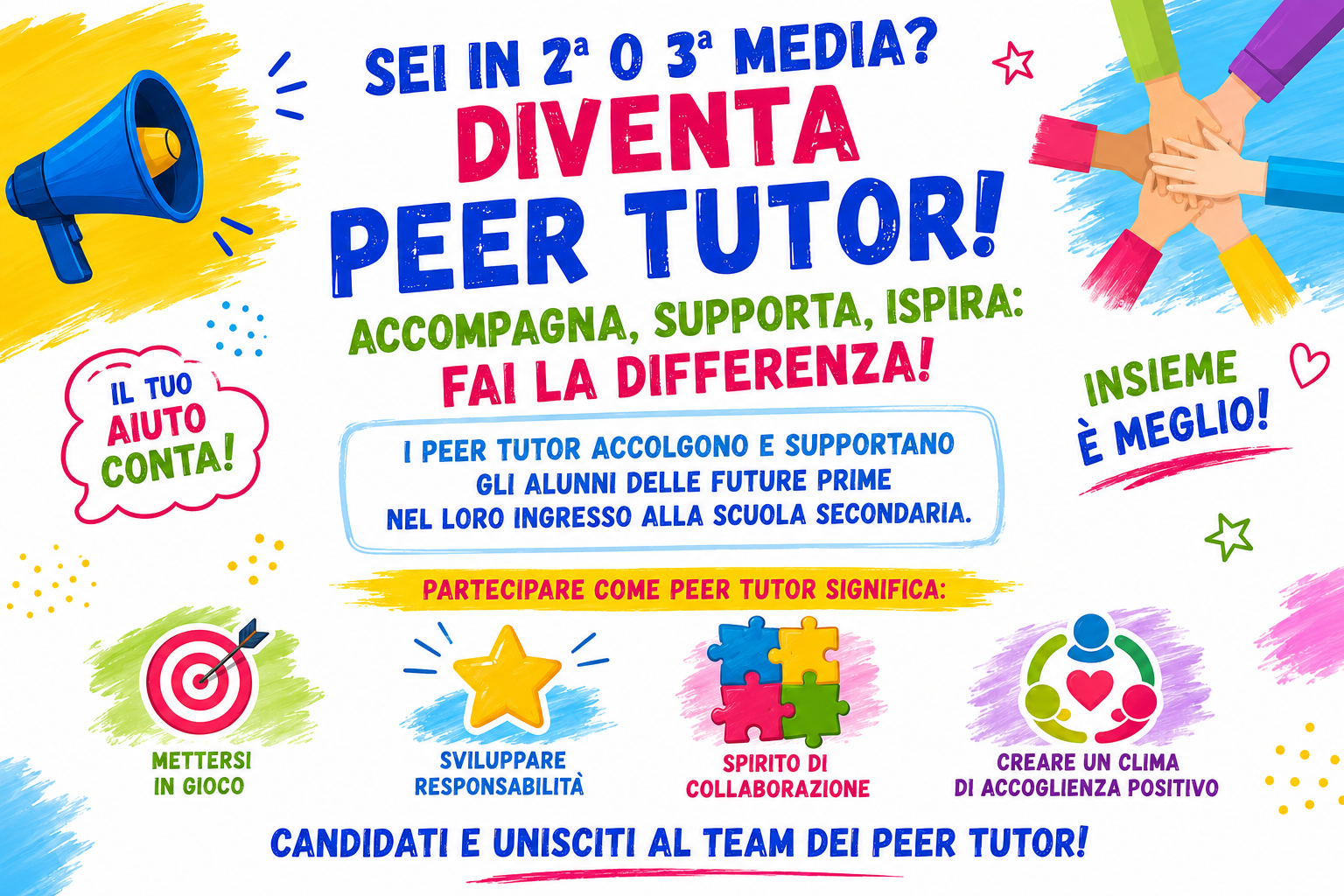 SSI di Baldissero T.se - Diventa Peer Tutor! - Candidatura alunni classi seconde e terze
